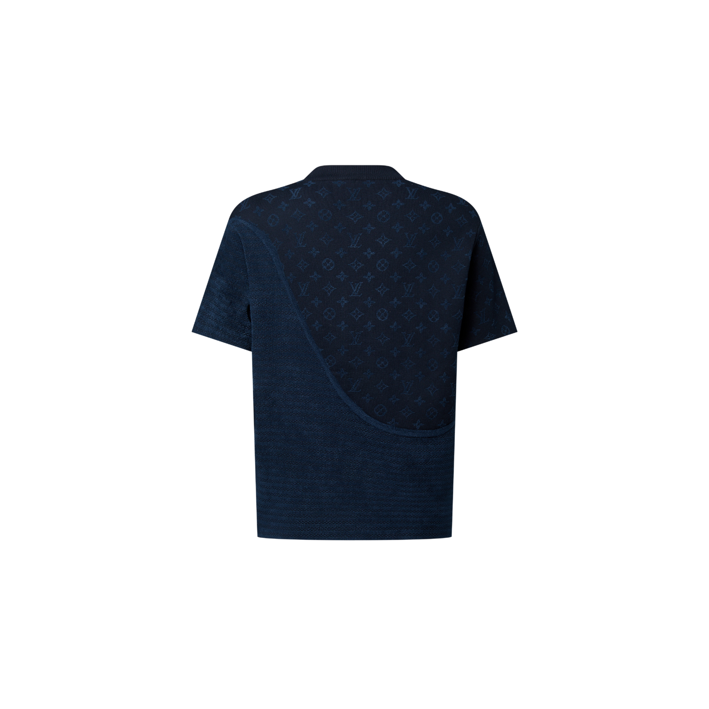 LOUIS VUITTON GRAPHIC JACQUARD SHORT-SLEEVED CREWNECK 1AJDX7 LOUIS VUITTON GRAPHIC JACQUARD SHORT-SLEEVED CREWNECK 1AJDX7
